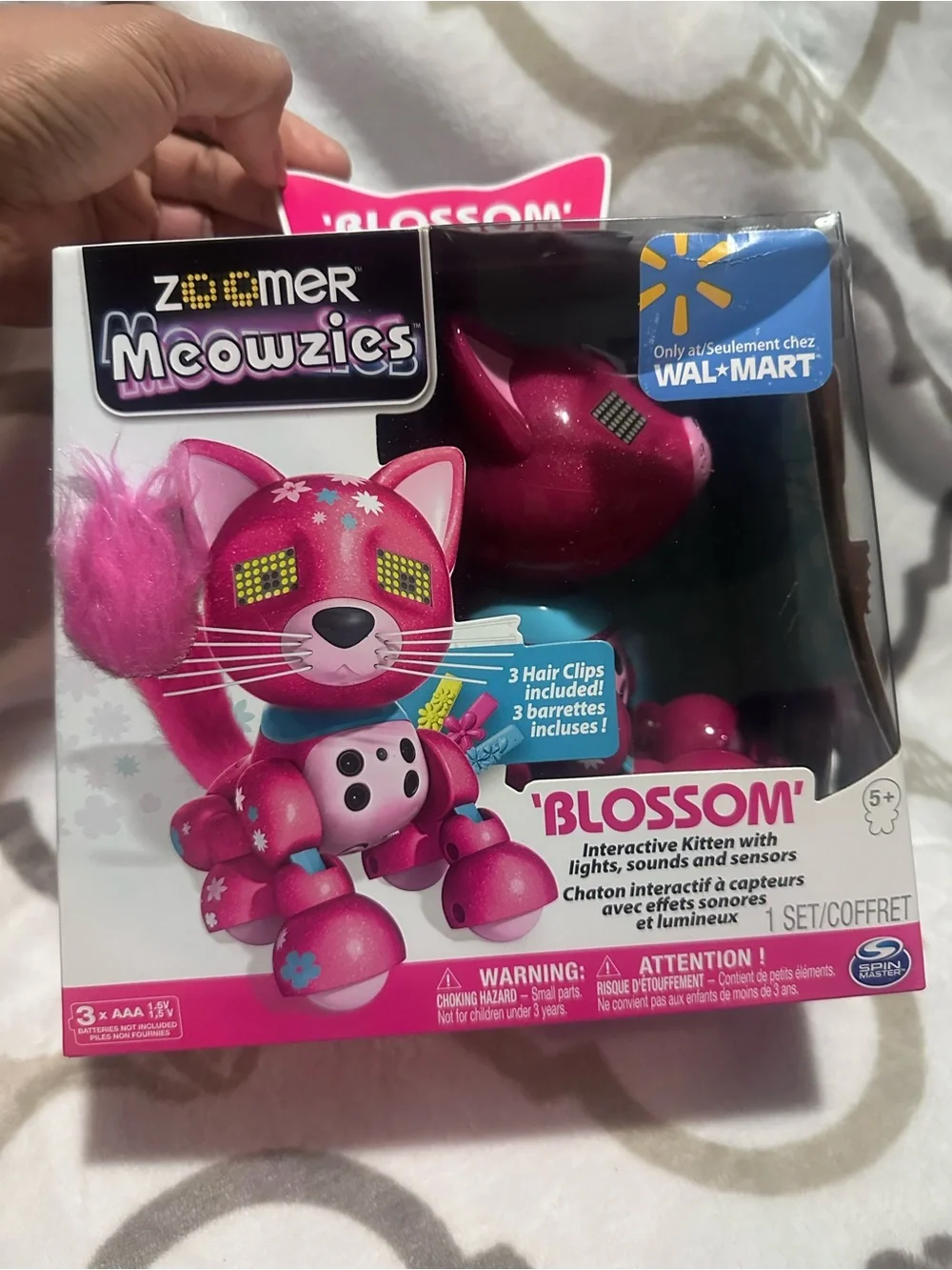 Zoomer Meowzies Blossom Interactive Kitten Toy - Pink
